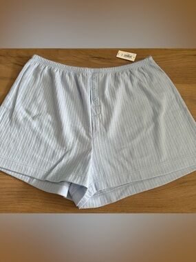 GAP Body Light Blue Pointelle Women's Pajama Shorts - Size Petite S - NWT